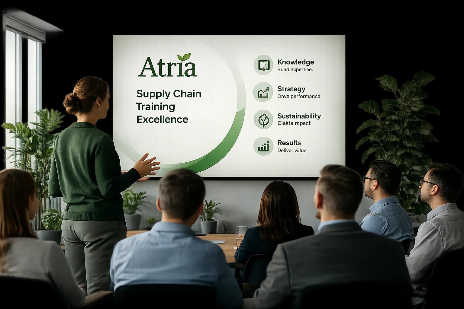 Atria team members collaborating